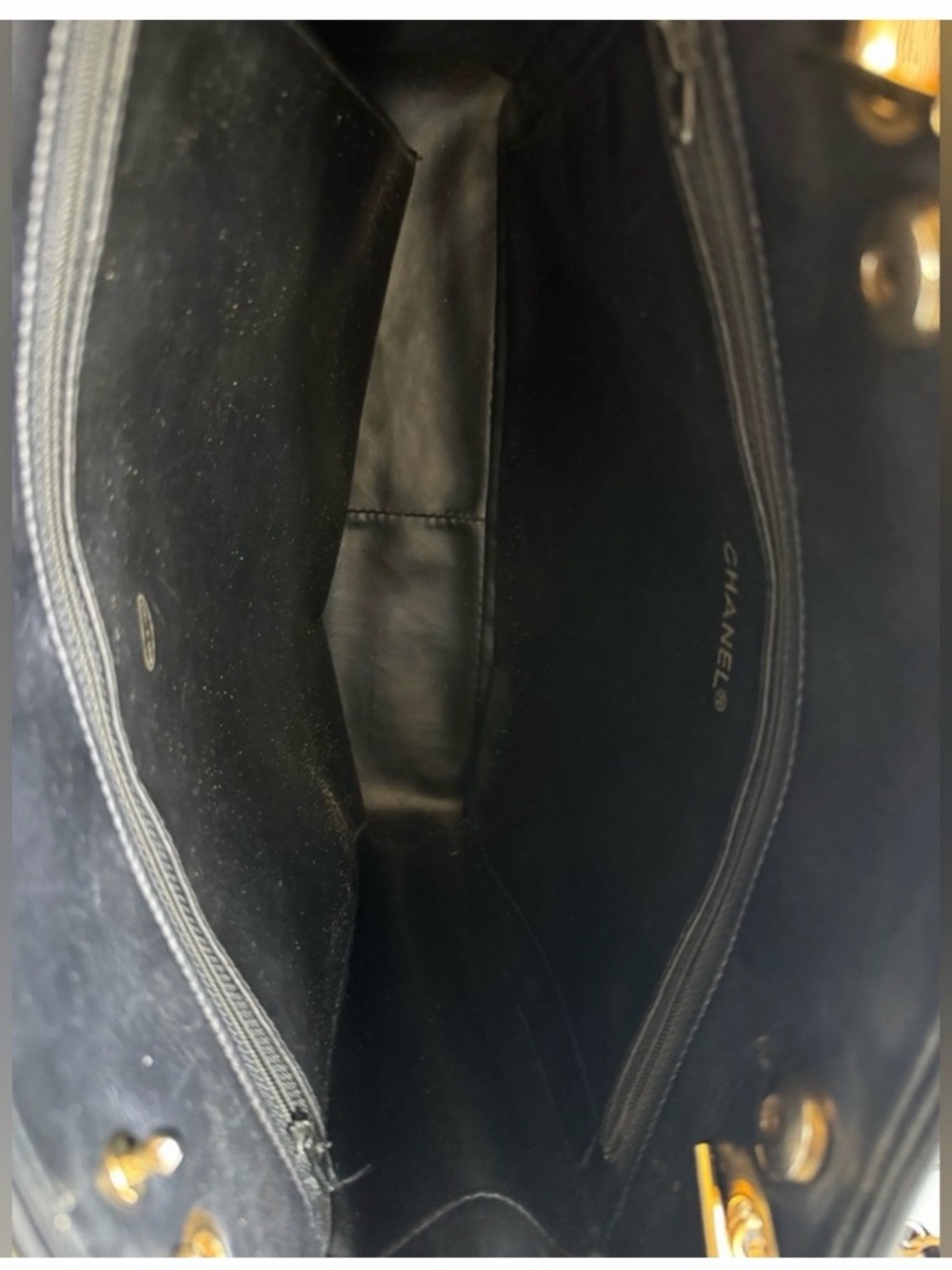 CHANEL Lambskin Black Quilted Leather Shoulder Bag with Gold Chain Straps - Picture 9 of 16